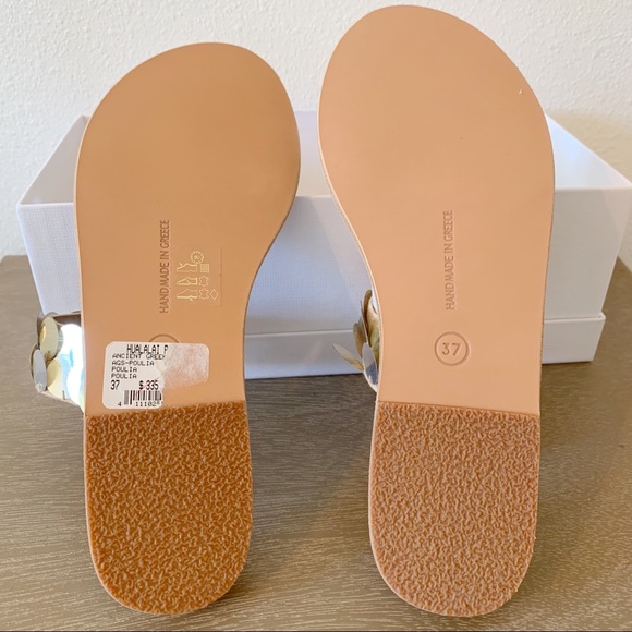 Ancient Greek Poulia Sandals in silver/platinum - Picture 7 of 9